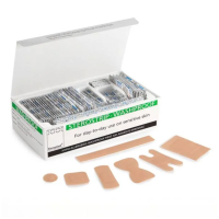 Steroplast Washproof Hypoallergenic Plasters, 7 Assorted Sizes, 100/Box
