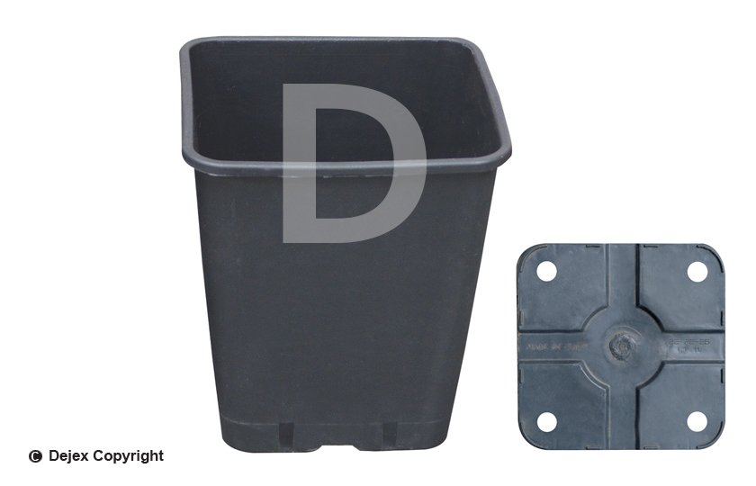 11lt SQUARE CONTAINER BLACK PE_1 LOOSE
