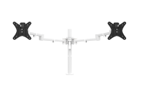 CMD Vision S Double Pole Monitor Arm C/W Fixing Kit White