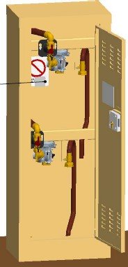 Kast voor 2 gasmeters 6m3/u 37mbar