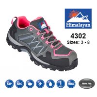 Ladies Composite Safety Trainer - Pink/Grey
