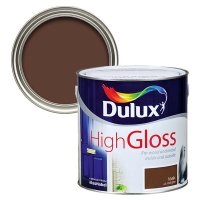 Dulux High Gloss Teak 2.5L Tin & Colour Swatch