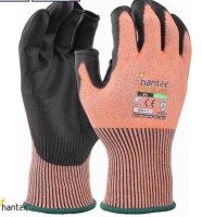 HANTEX VECTA-12 CUT C 3 DIGIT (FINGERLESS) PU PALM GLOVE ORANGE 