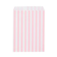 Stripe Favour Bags Pink & White 130x180mm - Pack of 50
