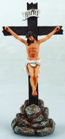Florentine Resin Standing Crucifix  8 inch   (11822)