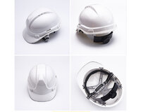 Harden 780603 White Safety Helmet Adjustable C/W Chin Strap