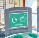 Nexus 100 Recycling Bin Sign Board for Bottle/Glass