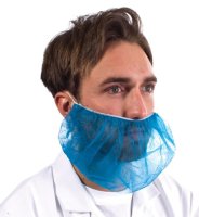 Beard Snoods Disposable Blue x 100