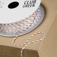 Stripy String Bottle Brown/White - 1mm x 20m