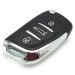 Citroen/Peugeot 3 Button Flip Remote HU83