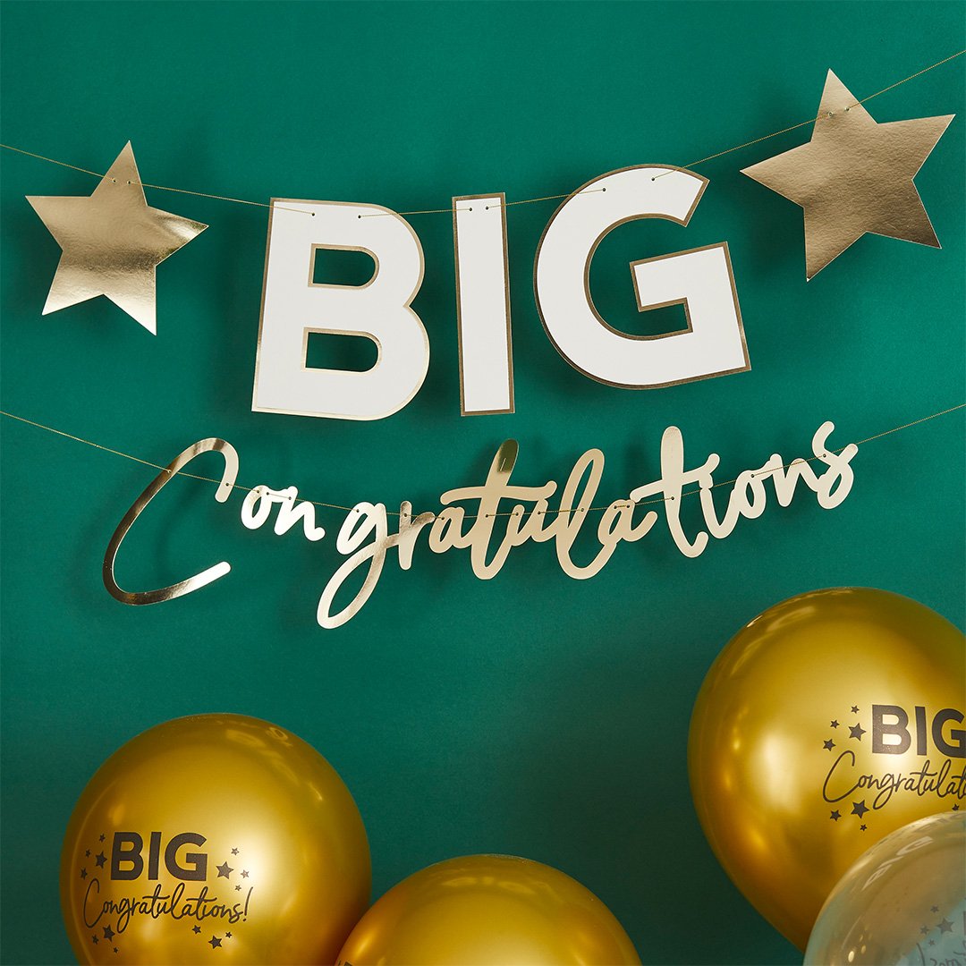 Big Congratulations Card Banner x2 2.5m