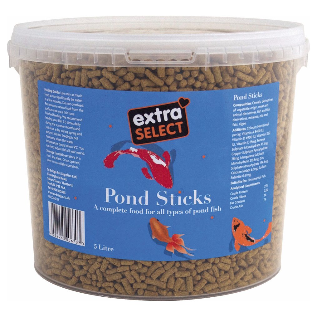 Extra Select Natural Pond Sticks In Bucket 5ltr