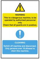 Catering Signs - Warning Dangerous Machine etc