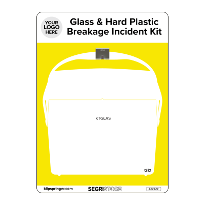 Glass Breakage Spillage Kit Shadow Board, Yellow