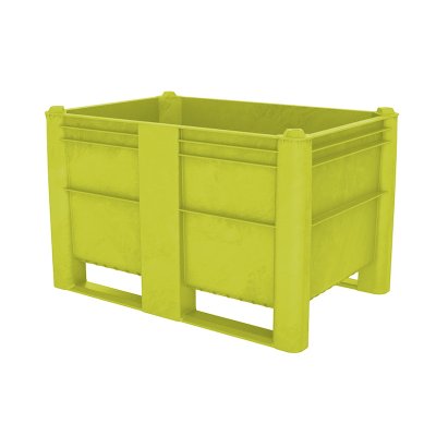 Solid Box Pallet - 500ltr, Yellow