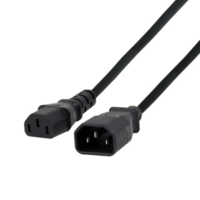 LEDJ 10m IEC Male - IEC Female Cable Lead (White Sheath)