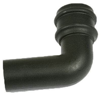 68mm Round 92.5 degree Downpipe Bend Cast Iron Effect