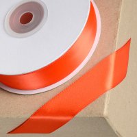 Double Sided Satin Ribbon Coral - 3mm x 25m