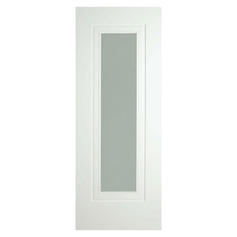 B021 Versailles 1 Panel Opal Laminate Premium Primed White