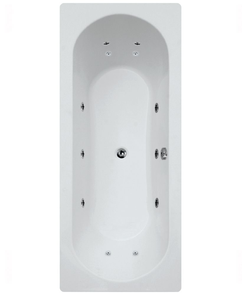CLOVER 1700X700MM DOUBLE ENDED 12 JET WHIRLPOOL BATH