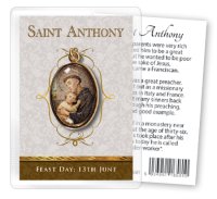 Leaflet/Gilt Medal-Gold Foil/St. Anthony   (16581)