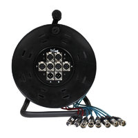 W Audio 15m XLR Multicore Drum 6/2