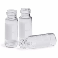 2 ml screw top glass vials  clear write-on spot 100 pcs.