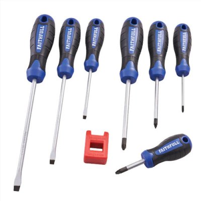 Faithfull Soft Grip Screwdriver Set - 8 Piece
