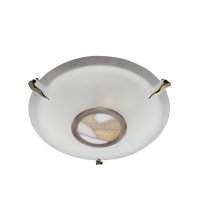 Searchlight Flush Tiffany Glass Antique Brass Fitting