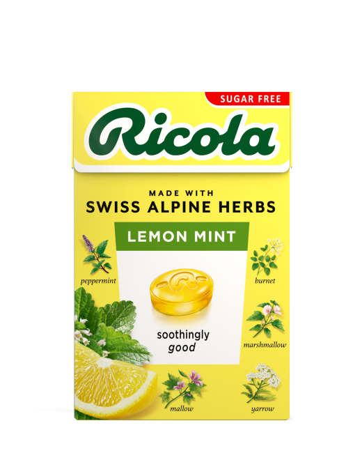 [15 OFF] Ricola Sugar Free Cough Drops BOX Lemon Mint X 20 X 45g
