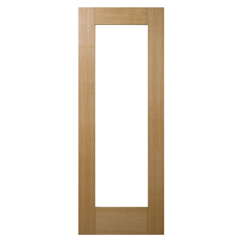 Shaker Oak - Clear Glass
