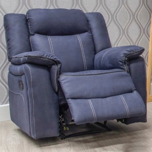  Argentina Fabric Recliner - Denim 2