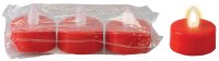 Battery Tea Light Red - Pack of 3   (88997)