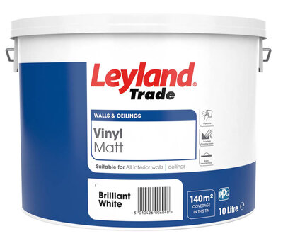 Leyland Vinyl Matt Paint Brilliant White 10L