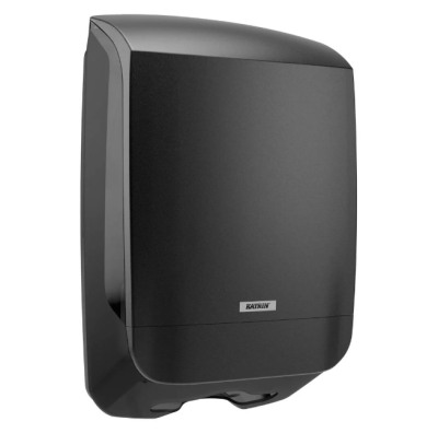 77434  Katrin Plastic Dispenser Medium For Paper Hand Towels Folded, Black
