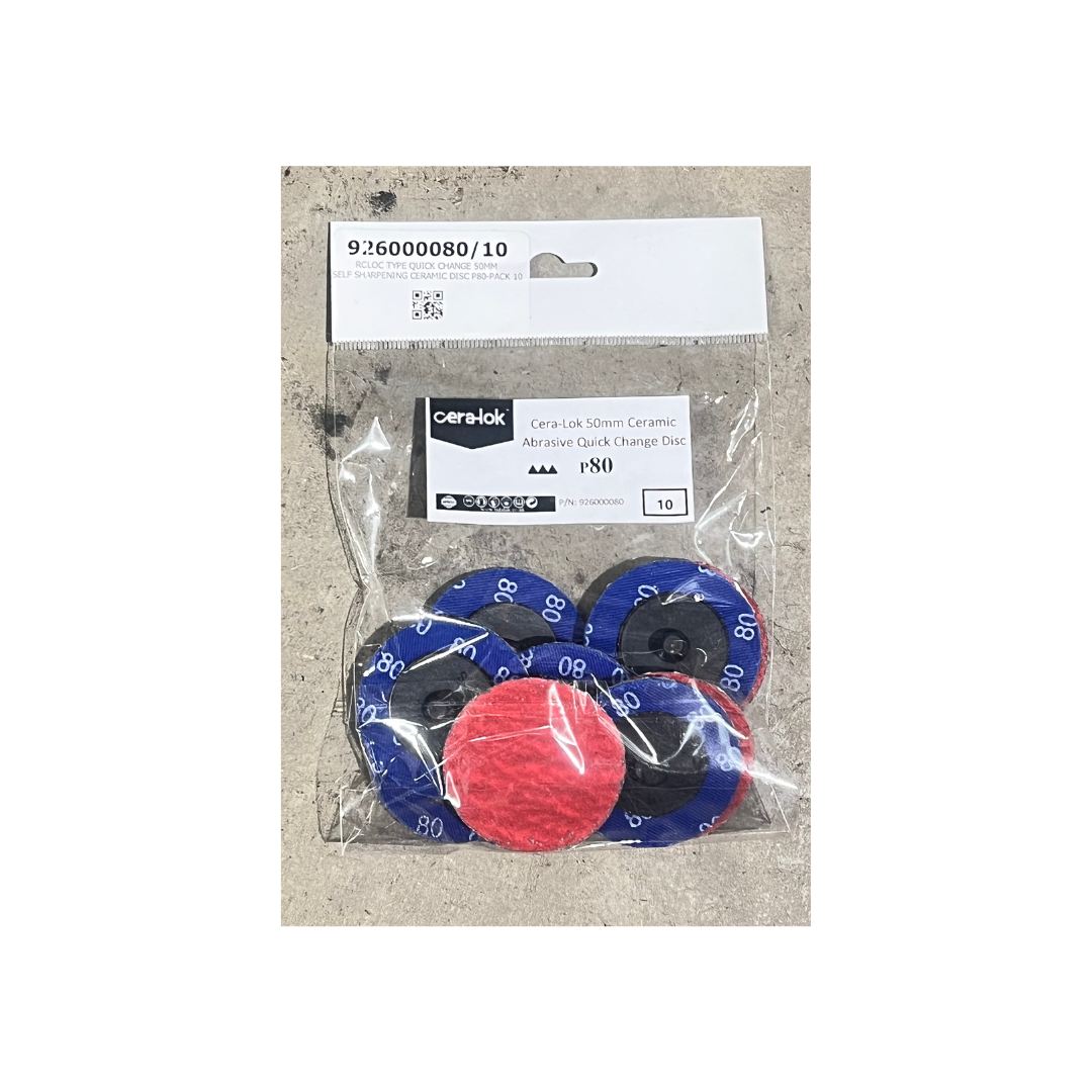ROLOC TYPE QUICK CHANGE 50MM SELF SHARPENING CERAMIC DISC P80-PA