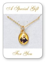 Necklet/Medal with Picture/Saint Pio   (6771/PIO)