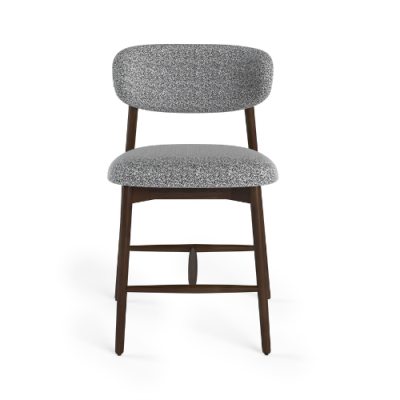 Manor Boucle Bar Stool - Grey