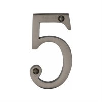 C1560-5-MB - Heritage Brass Numeral 5 Face Fix 76mm (3") Matt Bronze Finish