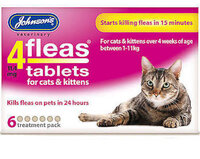 Johnson's 4-Fleas Cat & Kitten Flea Tablets - 6 Treatment x 1
