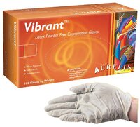 Vibrant Latex Powder Free Gloves Extra Small Qty 100