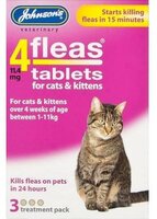 Johnson's 4-Fleas Cat & Kitten Flea Tablets - 3 Treatment x 1