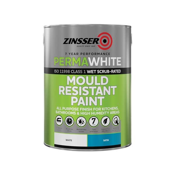 Zinsser Perma White Satin 5L Can