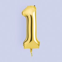 Gold Number '1' Foil 34" Balloon