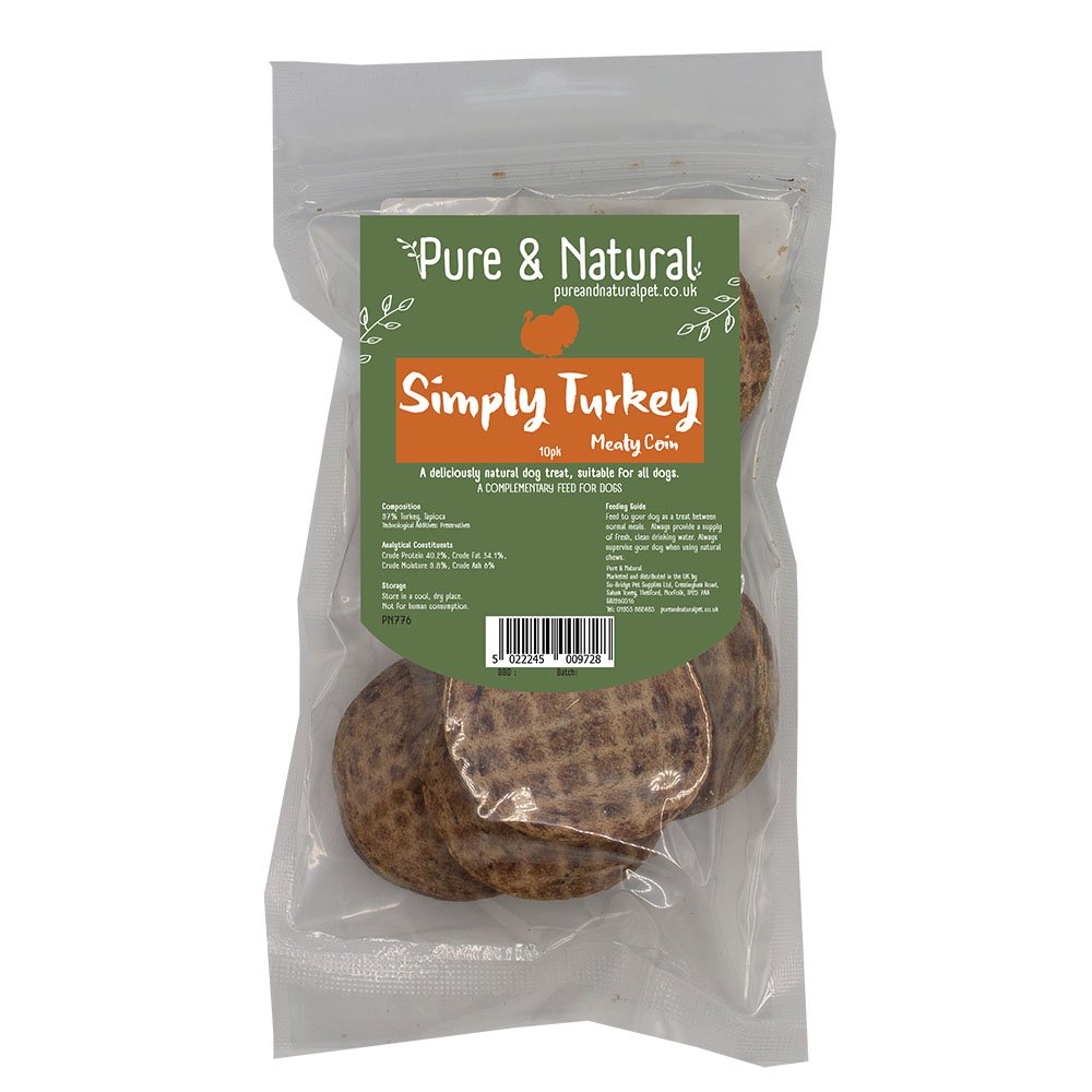 Pure & Natural 10 Simply Meaty Coins Turkey - SINGLE 