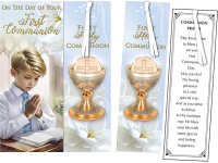 Communion Bookmark Card/Boy with Ribbon   (C27797)