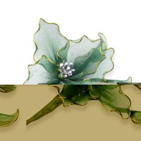 Poinsettia On Stem (Racket Style) B/Green H190mm - Pack of 6
