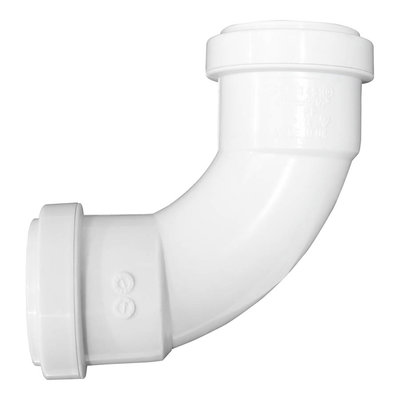 Polypipe 40mm WP14 White 91.25 Degree Swept Bend
