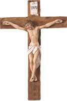 Resin Hanging Crucifix 12 1/4 inch   (1080)