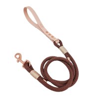 Trinkety Paws Country Collection Paracord Biothane Dog Lead Dark Brown/Powder Pearl 120cm